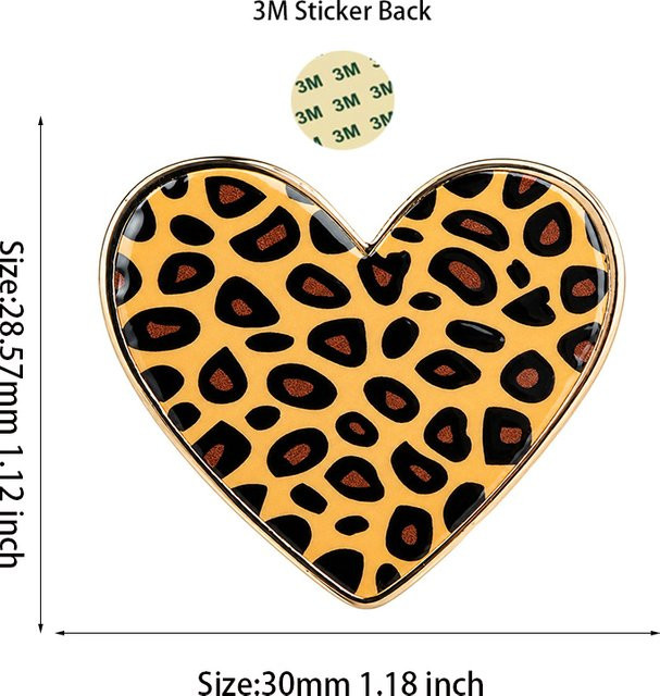 KSPIN Brosche Leoparden-Herz, Metall-Pin - Bild 1