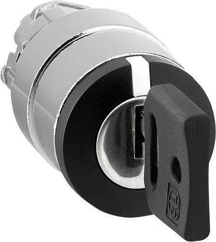 Schneider Electric ZB4BG3 Wahlschalter-Frontelement Drehschalter mit 3 x +/- 45 Grad Drehentriegelung in Schwarz aus Metall - Bild 1