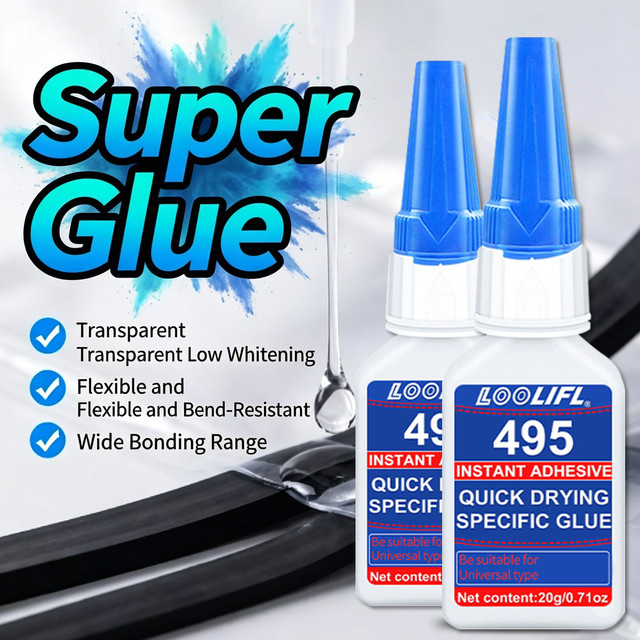 LOOLIFL 495 Superkleber Cyanacrylat-Klebstoff, transparent, 20 g - Bild 1