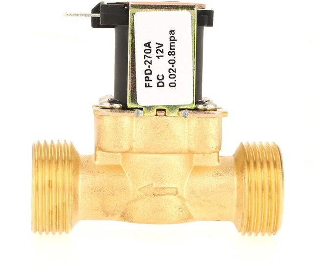 Painter Elektrisches Magnetventil aus Messing G3 12V DC, Normal Geschlossen, Gold - Bild 1