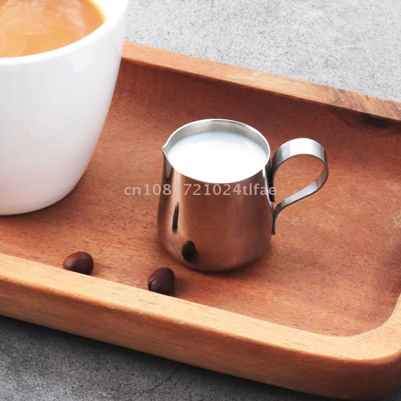 Edelstahl Mini Milchkrug mit Blumenmuster in Silber für Kaffee und zum Milchaufschäumen - Bild 2