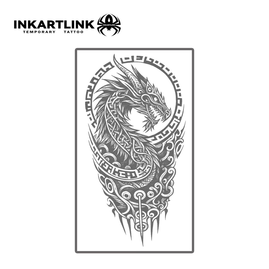 INKARTLINK Rune Dragon Juice Tattoo-Patch, wasserfest - Bild 3