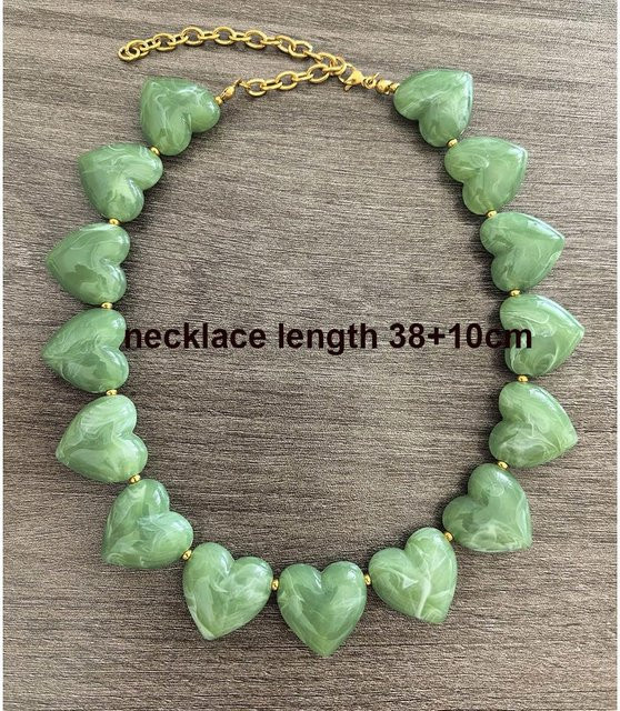 Halskette Choker, Edelstahl, Gold, Acrylperlen, Damen - Bild 1