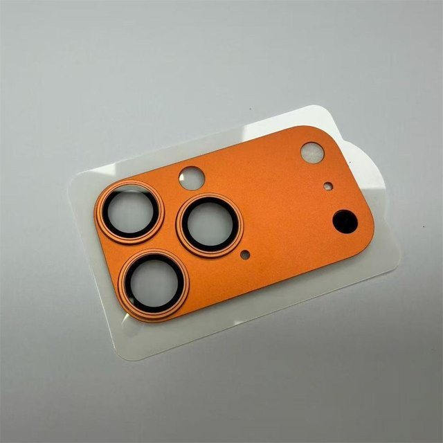 YULIN-003 Kameraobjektivschutz aus gehärtetem Glas für iPhone 16, iPhone 15 und iPhone 14 Pro Max in Orange - Bild 1