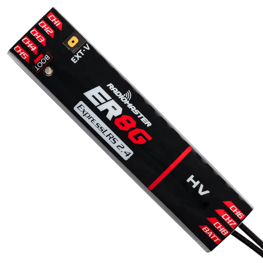Radiomaster ER8G 8CH PWM CRSF ExpressLRS Empfänger für Starrflügelflugzeuge in Schwarz - Bild 3
