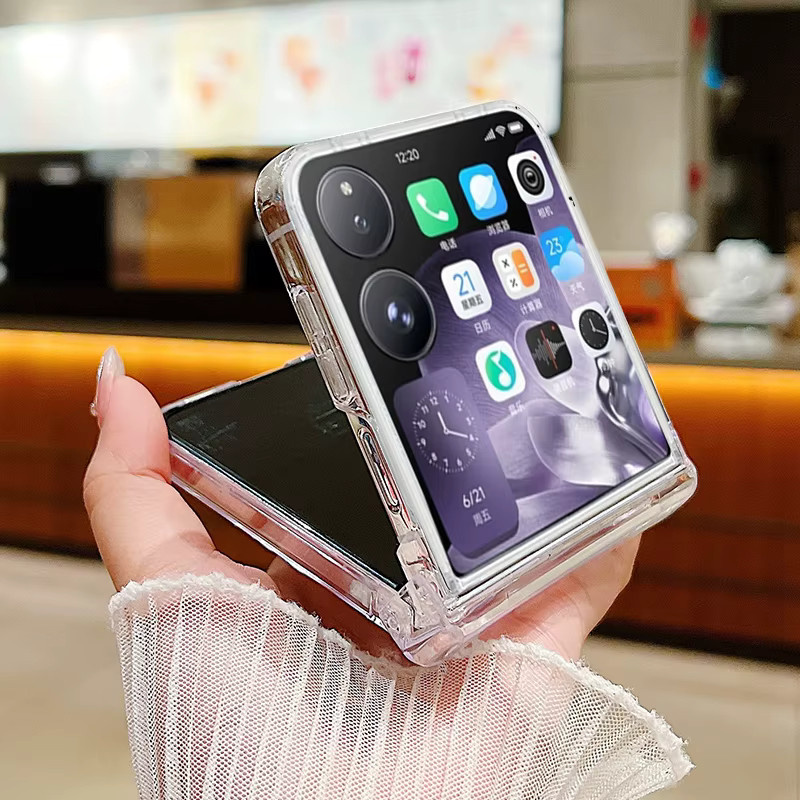 Stoßfeste transparente Handyhülle mit Schneeberg-Design für Xiaomi Mix Flip 5G - Bild 4