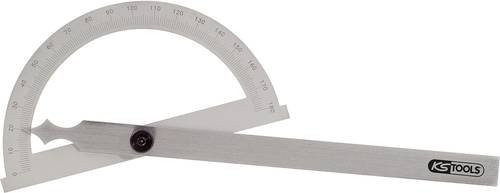 KS Tools Winkelgradmesser mit offenem Bogen aus Edelstahl in Schwarz und Silber, Durchmesser: 200 mm - Bild 1