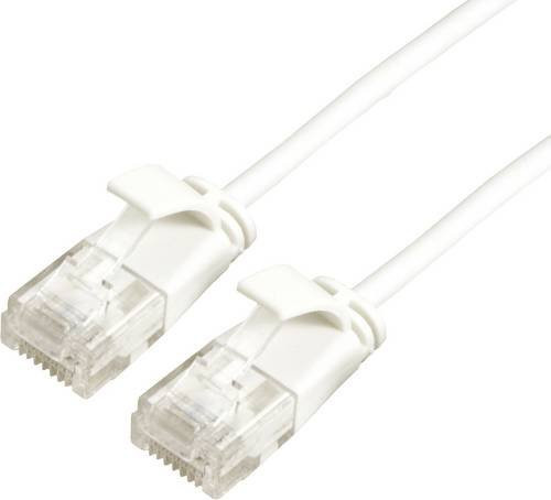 Roline Green UTP Patchkabel Cat.6A Ethernet LAN Slim Weiß 0,3 m - Bild 1