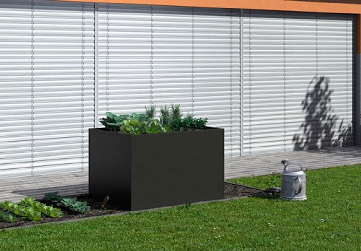 KGT Aluminium-Hochbeet in Anthrazit mit modernem Design, B/T/H: 91 x 121 x 77 cm - Bild 3