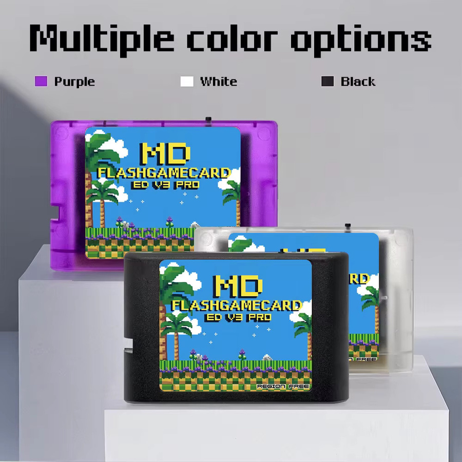 DGETG EDMD V3 Pro Memory Card mit 8 GB MicroSD für SEGA Genesis, Mega Drive und Master System in Schwarz - Bild 2