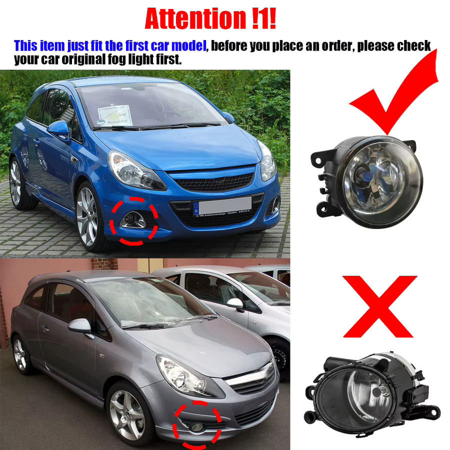 Cawanerl 2er Set H11 LED Nebelscheinwerfer mit Angel Eyes und Tagfahrlicht DRL 30W für Opel Corsa D OPC VXR - Bild 2