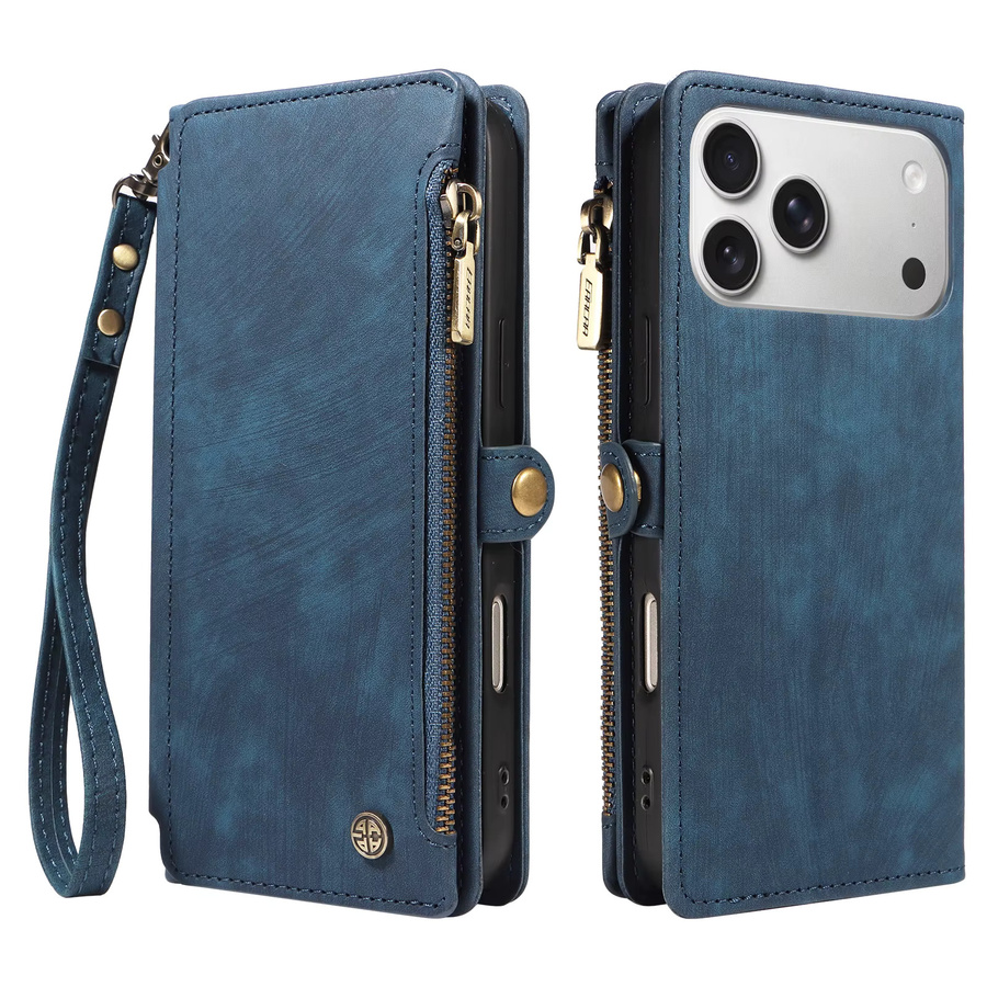 Magnetische PU-Leder Handyhülle für Samsung Galaxy S26 S25 S24 S23 S21 S20 FE Plus mit Kartenfächern und RFID-Schutz als Brieftaschen-Cover in Schwarz oder Blau - Bild 2