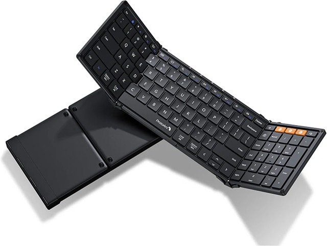Protoarc Mini Faltbare Bluetooth Tastatur XK01, Kabellos, Schwarz, für Windows, iOS, Android, Tablet und Smartphone - Bild 1
