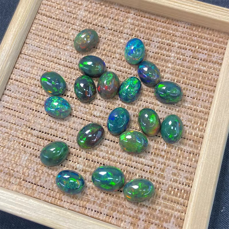 CKNZ Opal, Schwarz, Oval, Lose Steine - Bild 3