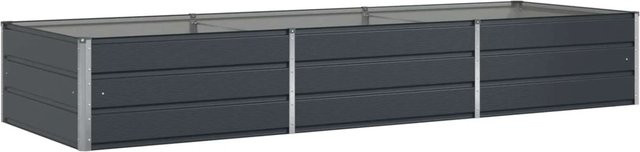 vidaXL Pflanzkübel aus verzinktem Stahl in Anthrazit, B: 195 cm, T: 100 cm, H: 45 cm - Bild 1