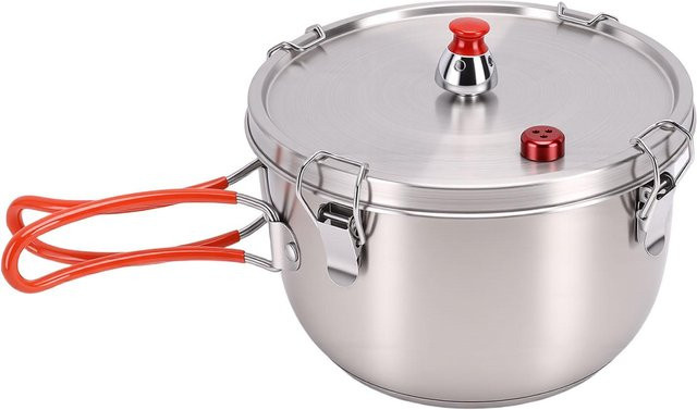 Igeteck Camping Druckkochtopf aus Edelstahl in Weiß, 2,5 l - Bild 1