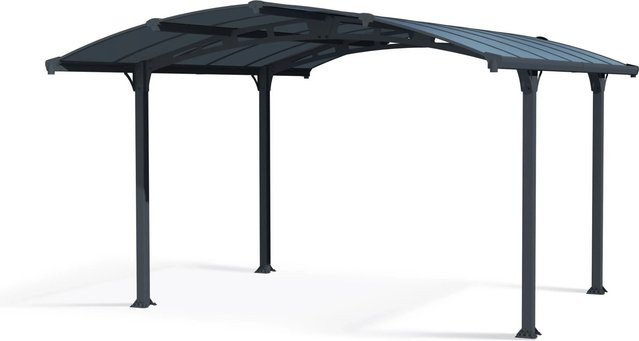 Canopia Arcadia Carport aus Aluminium in Anthrazit mit Regenrinne und Regenrohr, B/T: 360 x 440 cm - Bild 1