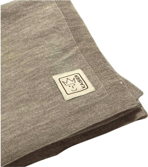 Kaiser Babydecke Wool Plain aus Merino-Wolle in Beige und Braun, B/B: 80 x 100 cm - Bild 1