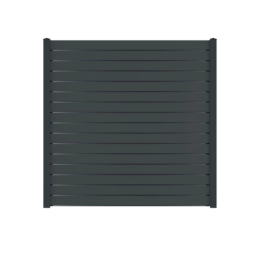 Vidual Sichtschutzzaun Pure 100 aus Aluminium in Anthrazit, pulverbeschichtet, Rhombusformen, Höhe: 175 cm, Breite: 714 cm - Bild 2