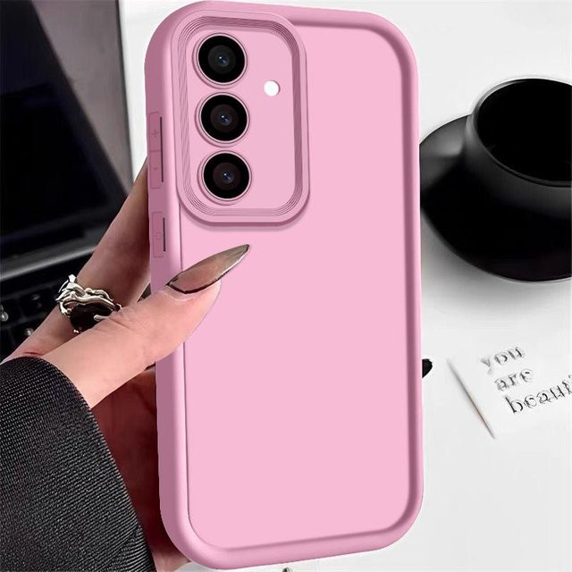Einfarbige Handyhülle für Samsung Galaxy S25 S24 S23 S22 S21 und weitere Modelle, Farbe: Pink - Bild 1
