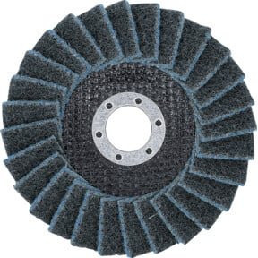 BGS Fächer-Schleifscheibe aus Vlies für Winkelschleifer, Durchmesser: 125 mm, Körnung: 240, Farbe: Grau - Bild 1
