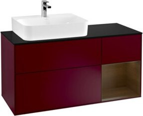 V&B Finion Waschtischunterschrank mit LED-Beleuchtung und Regalfach, Wandmontage, Breite: 120 cm - Bild 1