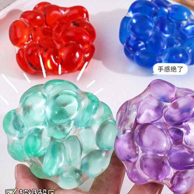 GSF Crunchy Stress Ball, Grape Ball, Fidget Squeeze Toy - Bild 1