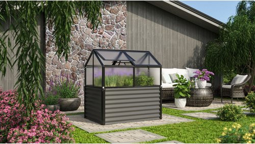 VITAVIA Hochbeet Zola aus Zincalume in Schwarz, B/T/H: 89 x 126,7 x 134,5 cm - Bild 1
