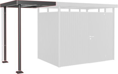 Biohort Rückwand Highline für Seitendach Gr. S, Dunkelgrau-Metallic, B/H: 134 x 181 cm - Bild 2