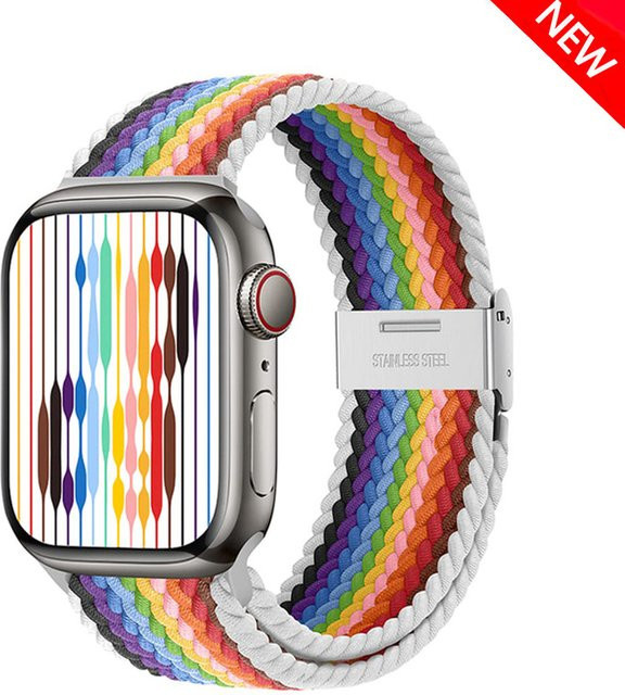 I LOVE LUO Uhrenarmband, geflochtenes Nylon, bunt, Unisex - Bild 1