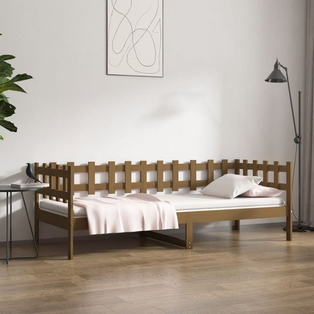 vidaXL Tagesbett aus massivem Kiefernholz in Honigbraun, rustikales Design - Bild 3