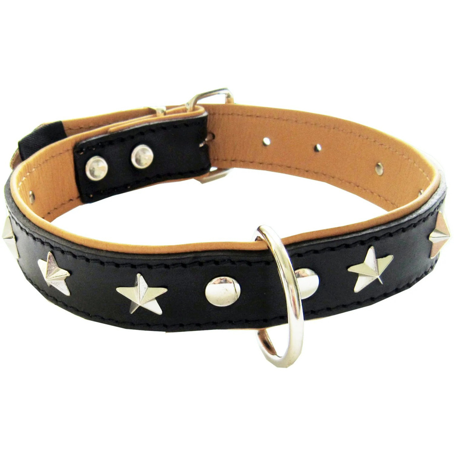 Hunde-Schmuckhalsband Stern, Schwarz, Breite 25 mm, Länge 45 cm - Bild 2
