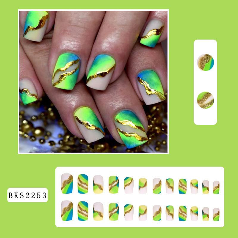 OTRESS French Tip Press On Nails Mandel Kurzstab, Damen - Bild 2