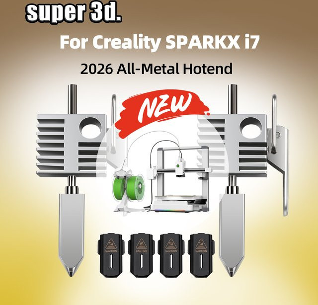 Creality Quick-Swap-Hotend-Kit für SPARKX I7 3D-Drucker mit 0,4mm Düse in Silber - Bild 1