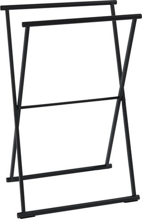 Wenko Handtuchständer Lava klappbar, Schwarz, B/H/T: 53,5 x 80,5 x 35 cm