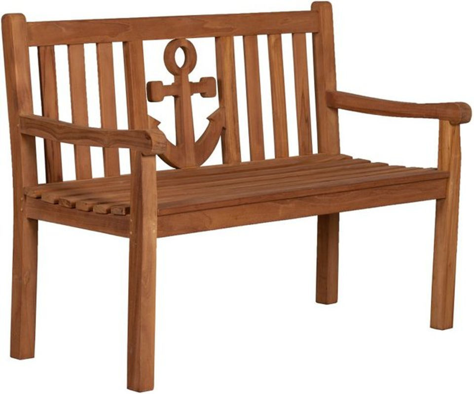 deVries Gartenbank Woodie 2-Sitzer aus Teakholz in Braun, B/H/T: 120 x 89 x 60 cm - Bild 5