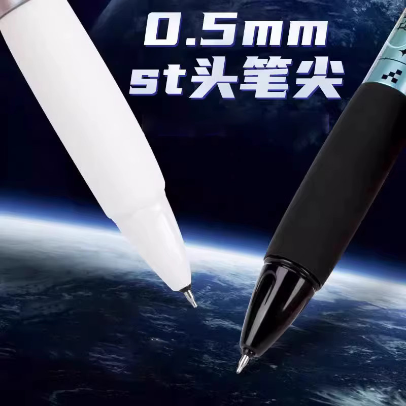 M&G Silent Gel Pen mit 0,5 mm schwarzer ST-Spitze, schnell trocknende Tinte und weichem Gummigriff, nachfüllbar - Bild 2