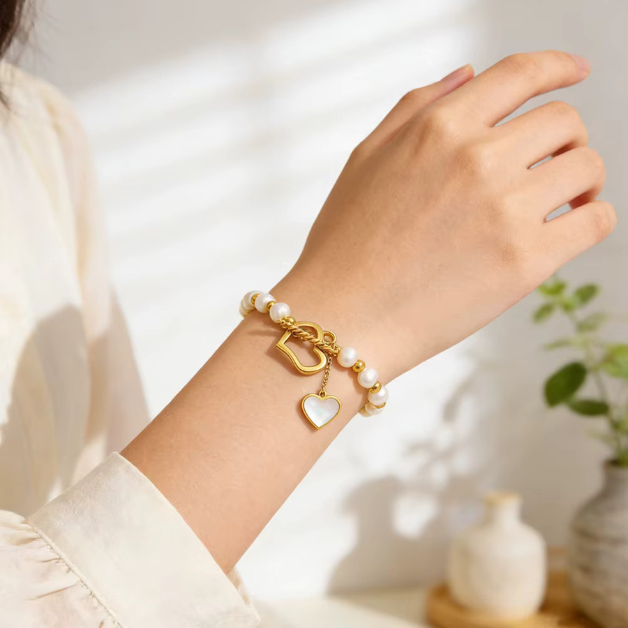 MamacitaSlay Armband, 18K vergoldet, Edelstahl, Perle, Damen - Bild 2
