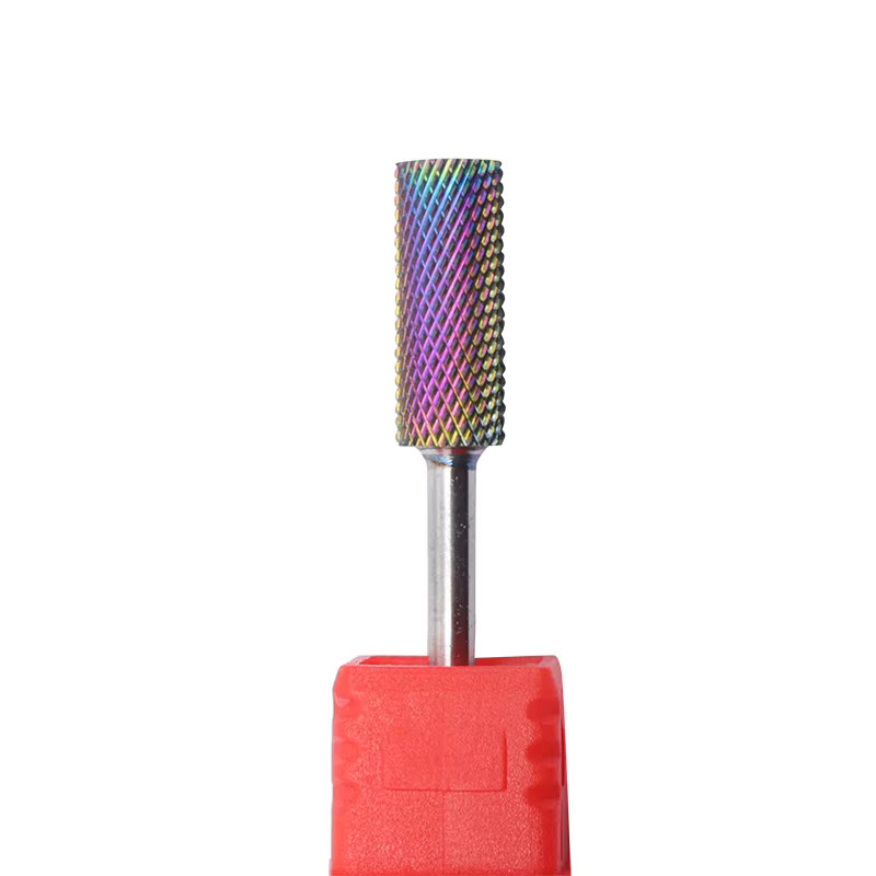 Easy Nail Nagelbohrer, Karbid, Flachkopf, Regenbogen, Metallic, Unisex - Bild 2