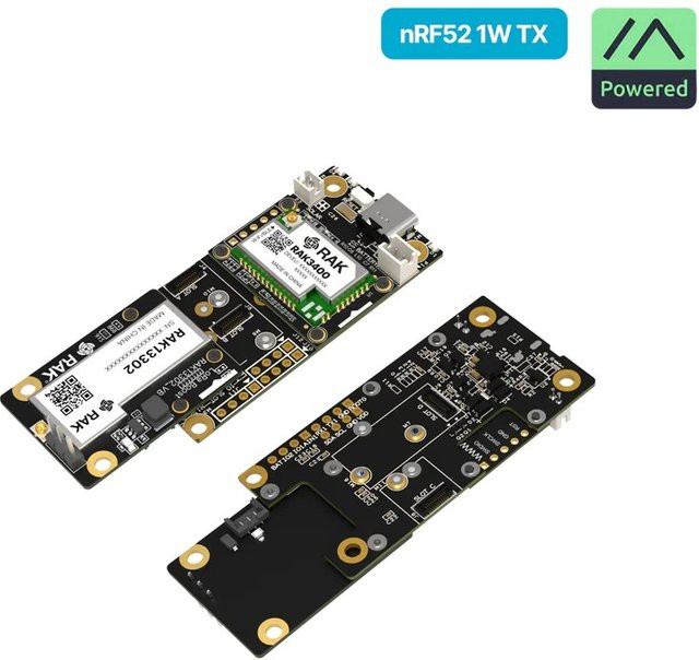 WisMesh 1W Booster Starter Kit RAK10724 Meshtastic-Knoten mit NRF52840 und SX1262 Langstrecken-PA in Schwarz - Bild 1
