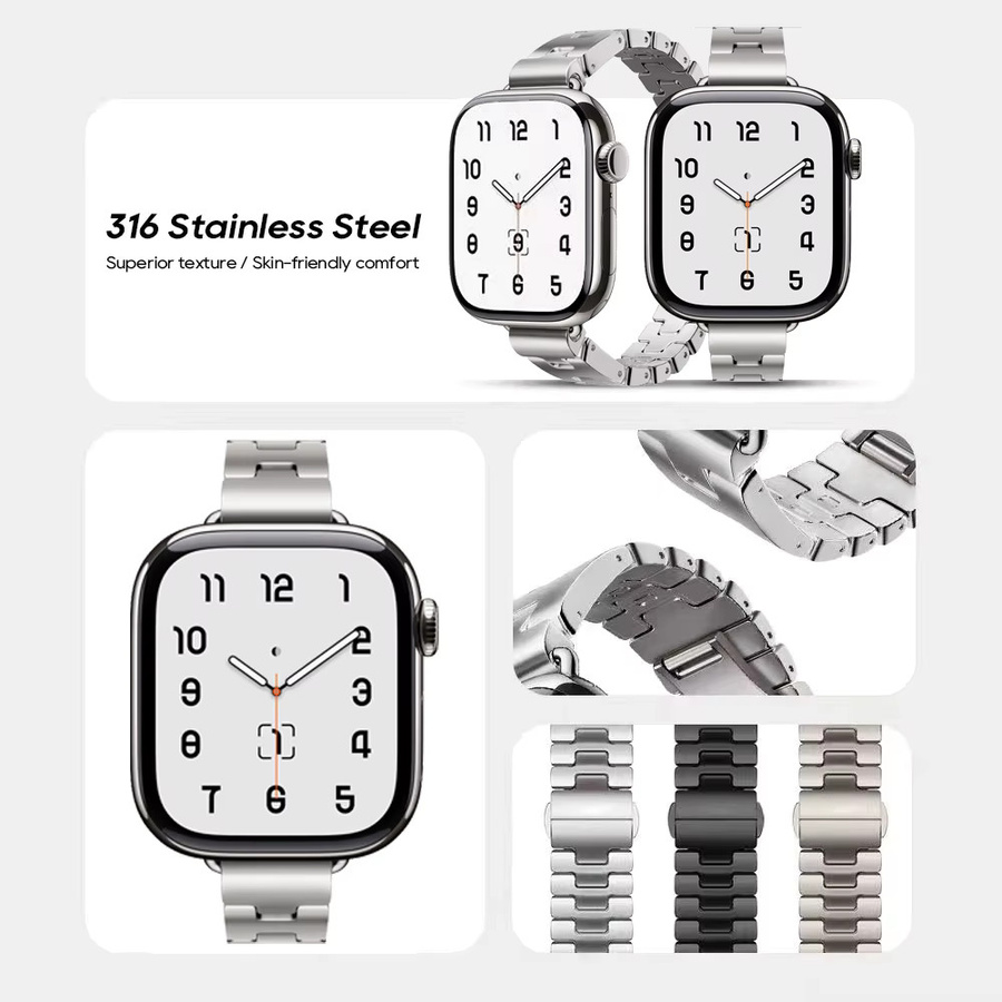 QKX Uhrenarmband Edelstahl, Silber, Kinder - Bild 2