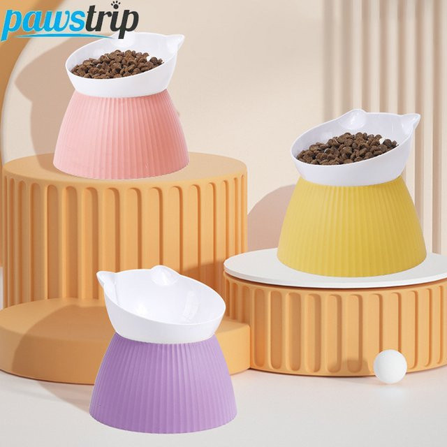pawstrip Erhöhter Katzennapf mit Nackenschutz in Purple, abnehmbarer Futternapf für Kätzchen und Katzen - Bild 1