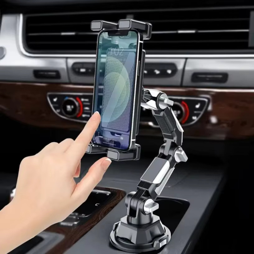 VIKEFON Universelle Tablet-Halterung für Auto oder LKW mit 360 Grad Rotation und verstellbarem Arm in Schwarz - Bild 2