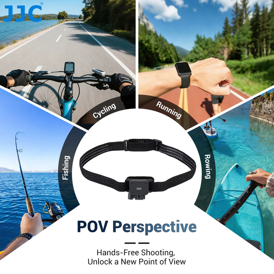JJC Magnetisches Kopfband für Insta360 GO Ultra, verstellbarer POV-Kopfgurt in Schwarz für Vlog, Selfie und Reisen - Bild 2
