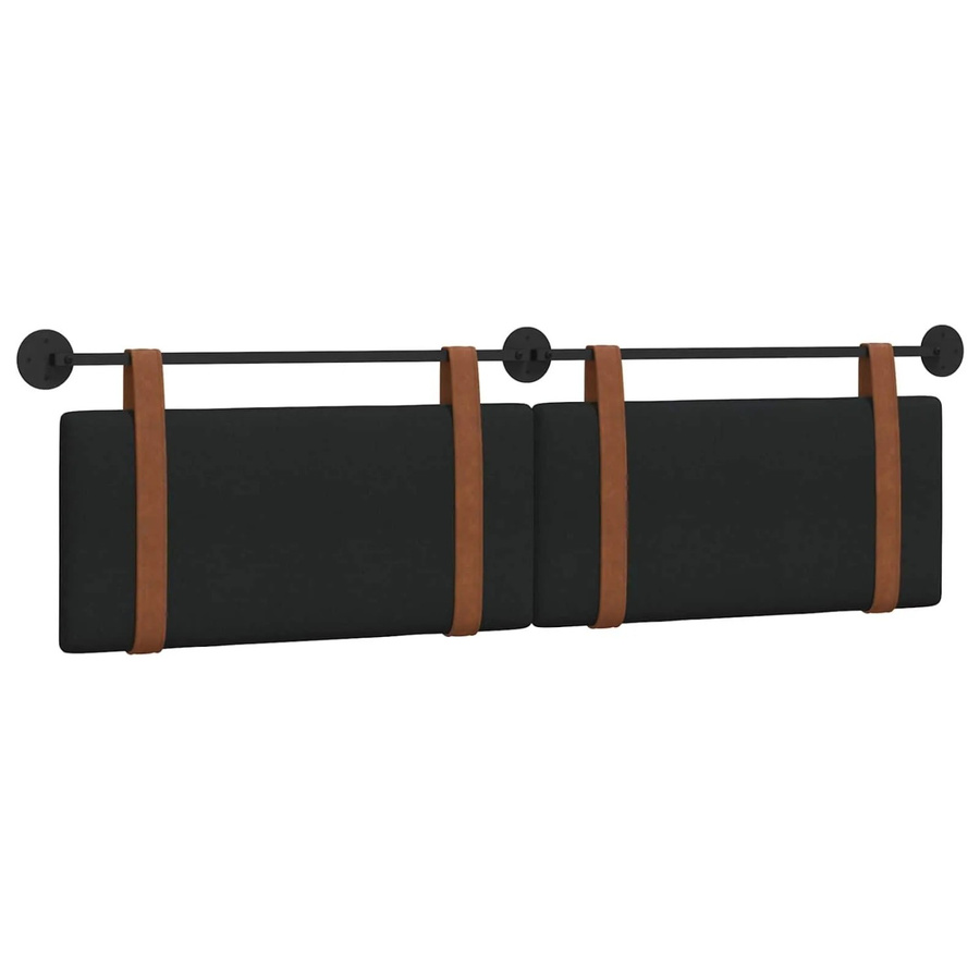 vidaXL Polsterpaneel für die Wandmontage in Schwarz mit Antik-Look, B/H/T: 170 x 55 x 5 cm - Bild 2