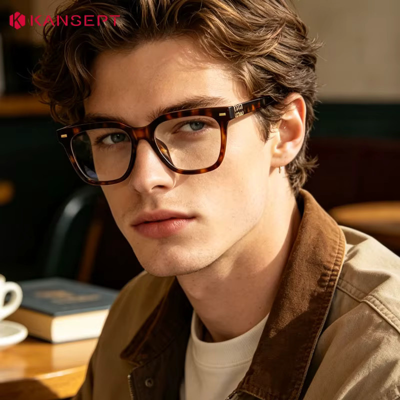 KANSEPT Lesebrille, quadratisch, Vollrand, braun, Damen, Acetat - Bild 3