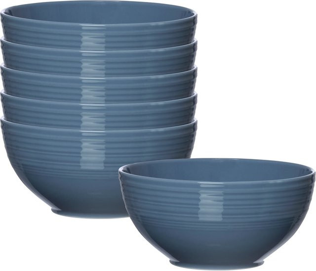Ritzenhoff & Breker Müslischalen Levi aus Keramik, Blau, 6er Set, Durchmesser: 15 cm - Bild 1