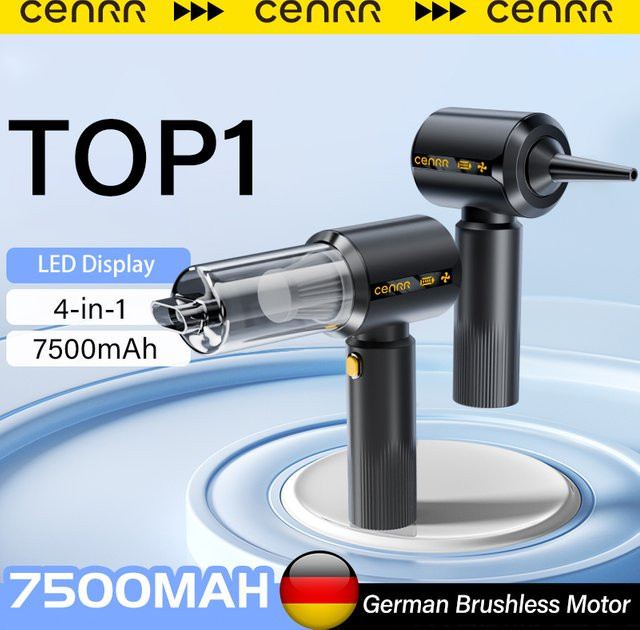 CENRR Kabelloser Handstaubsauger für die Autoreinigung in Silber und Schwarz - Bild 1
