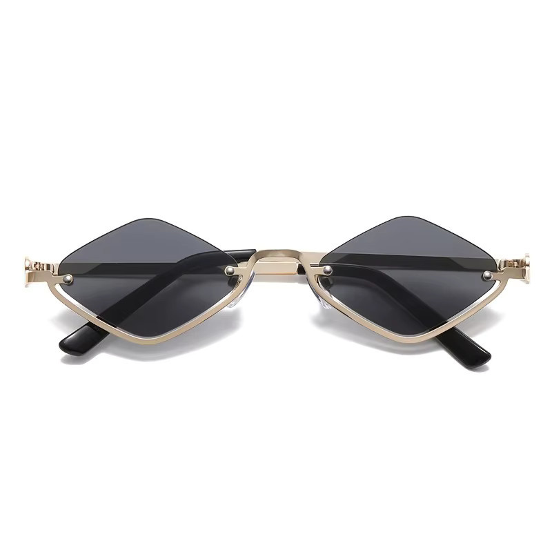 BMAD Korrektionsbrille, Halbrand, rautenförmig, Metall, Unisex - Bild 3