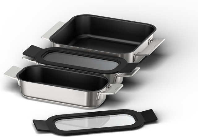 Bosch Pro Induction Flex Pfannen-Set HEZ9FF030, 3-teilig, Schwarz/Silber - Bild 1